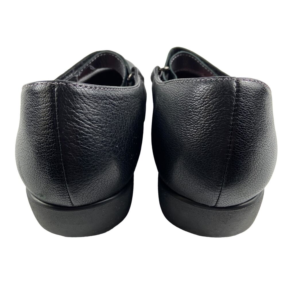 Munro Mary Jane Black Leather Shoes Size 10W - Picture 4 of 5